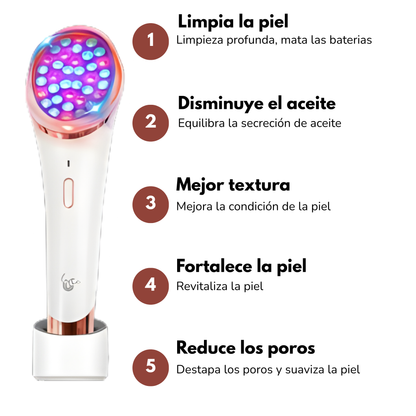 Dispositivo de Terapia de luz LED, antienvejecimiento + Serum Hialurónico